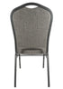 Charcoal Gray Fabric Silver Vein Steel Frame Crown Back Banquet Chair