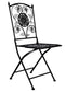 Rustic Matte Black Barcelona Bistro Folding Chair by Chivari CBBMB-AX-T