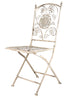 Antique White Barcelona Bistro Folding Chair by Chivari CBBMW-AX-T