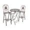 Barcelona Bistro Set in Bronze includes 32" Cocktail Table and 2 Round Barstools