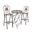 Barcelona Bistro Set in Bronze includes 32" Cocktail Table and 2 Round Barstools