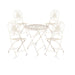 Chivari Barcelona Bistro Set in Antique White includes 28" Table and 4 Round Chairs BBMRW-KT-AX