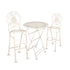 Barcelona Bistro Set in White includes 32" Cocktail Table and 2 Round Barstools