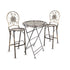 Barcelona Bistro Set in Copper includes 32" Cocktail Table and 2 Round Barstools