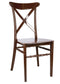 Brown BasicResin Cross Back Chair by Chivari CXPBR-v22-SG-T