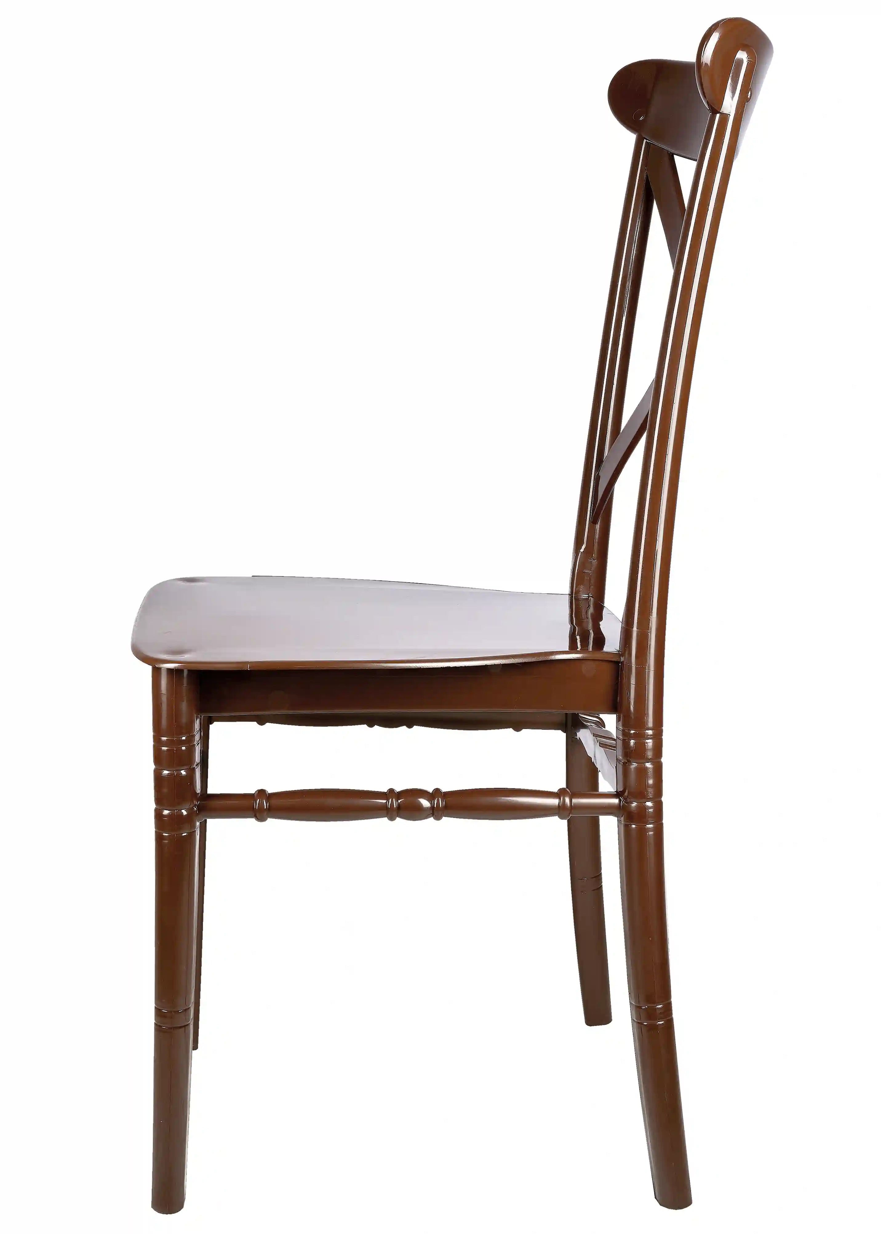 Brown BasicResin™ Cross Back Chair