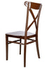 Brown BasicResin Cross Back Chair by Chivari CXPBR-v22-SG-T