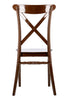 Brown BasicResin Cross Back Chair by Chivari CXPBR-v22-SG-T