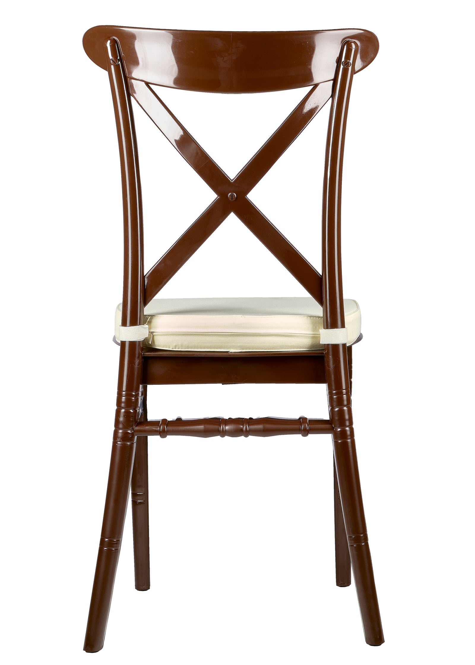 Brown BasicResin Cross Back Chair by Chivari CXPBR-v22-SG-T