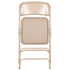 Beige Metal Folding Chair with  Beige Vinyl Cushion (Per Chair Price Shown – Sold only in Quantities of 4)