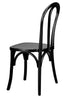 Bentwood Wood Black Restaurant Chair with Standard Square Seat by Chivari CBWB-ZG-T