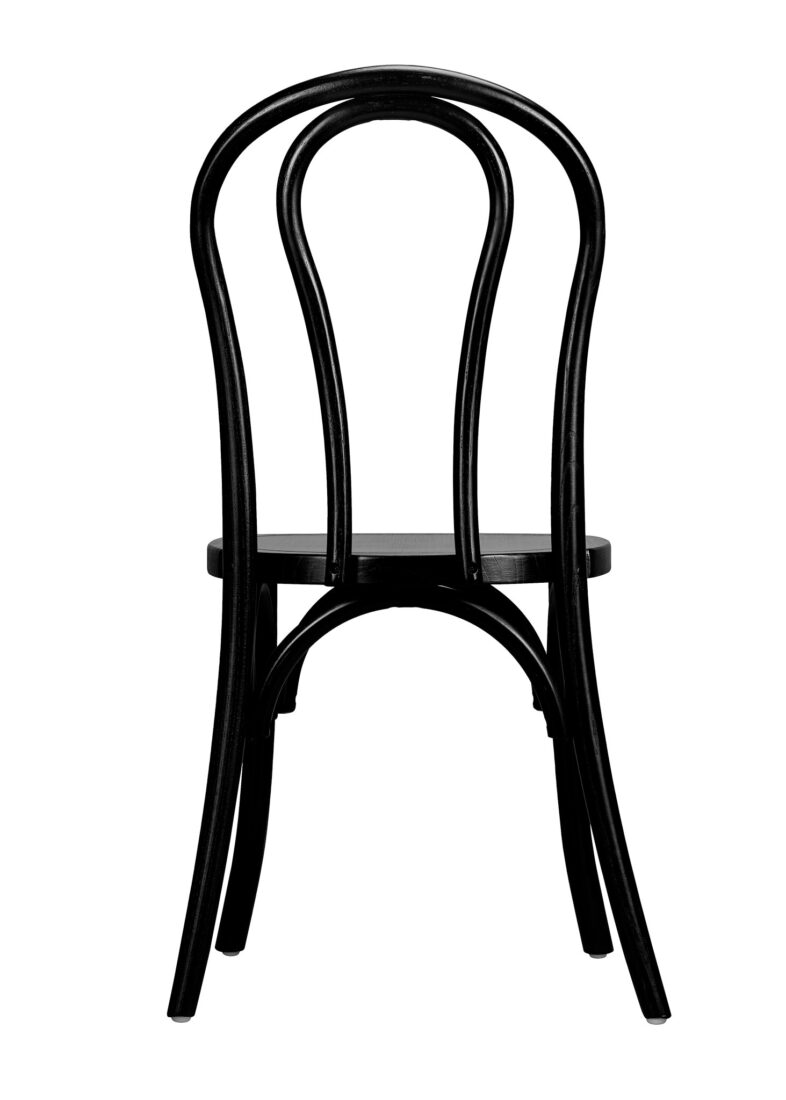 Bentwood Wood Black Restaurant Chair with Standard Square Seat by Chivari CBWB-ZG-T