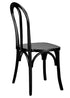 Bentwood Wood Black Restaurant Chair with Standard Square Seat by Chivari CBWB-ZG-T