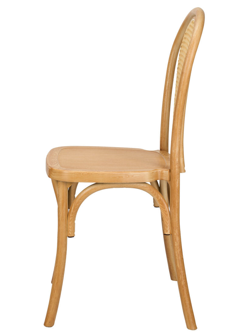 Natural Resin Bentwood Chair, Rattan Back CBRN-RN-ZG-T