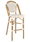 White and Beige French Bistro Barstool BBPWB-AX-T