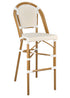 White and Beige French Bistro Barstool BBPWB-AX-T