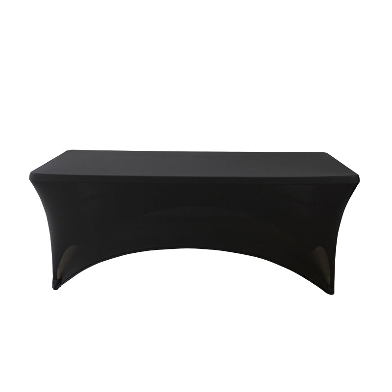 5-Pack Black Spandex 250gsm 8 Foot Folding Table Cover