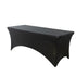 5-Pack Black Spandex 250gsm 8 Foot Folding Table Cover