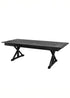 Black 8 Foot (96″ x 40″) X Leg Rectangle Wood Farmhouse Table