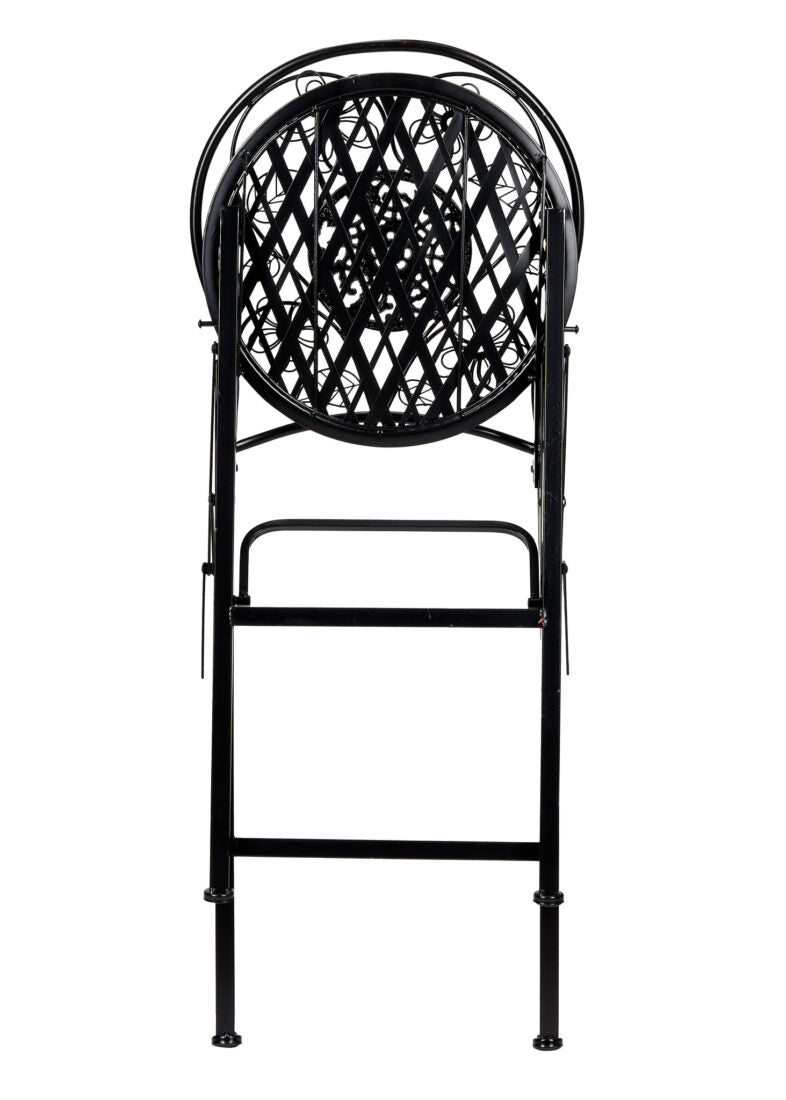 Black Barcelona Bistro Barstool with Round Seat and Back by Chivari (Per Chair Price Shown – Sold only in Quantities of 2)