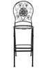 Black Barcelona Bistro Barstool with Round Seat and Back by Chivari (Per Chair Price Shown – Sold only in Quantities of 2)