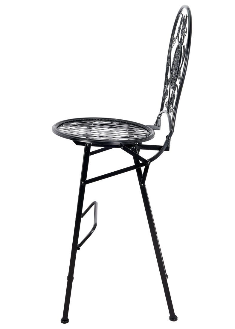 Black Barcelona Bistro Barstool with Round Seat and Back by Chivari (Per Chair Price Shown – Sold only in Quantities of 2)