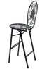 Black Barcelona Bistro Barstool with Round Seat and Back by Chivari (Per Chair Price Shown – Sold only in Quantities of 2)