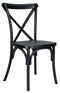 Black Resin Steel Skeleton Cross Back Chair CXRB-STEEL-CX-T