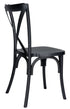 Black Resin Steel Skeleton Cross Back Chair CXRB-STEEL-CX-T