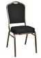 Black Vinyl on Gold Vein Frame Crown Banquet Chair by Chivari CQCVBU-ZF-T