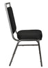 Black Fabric on Silver Vein Frame Square Banquet Chair by Chivari CQSFB-ZF-T