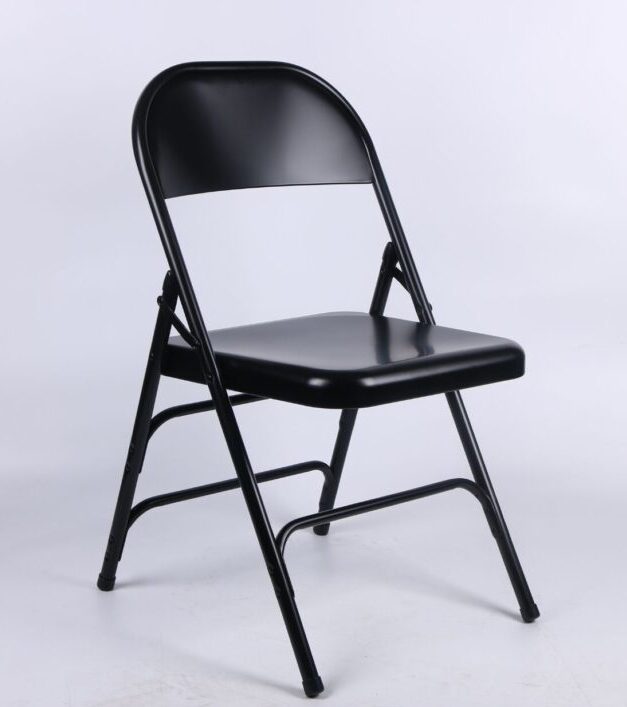 Black Metal Folding Chair 2