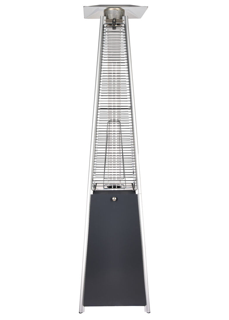 Black Propane Pyramid Patio Heater 43000 BTU with Cover