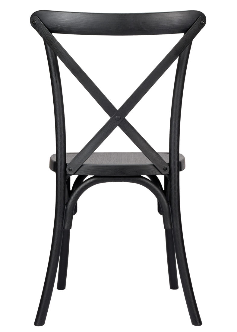 Black ToughResin Cross Back Chair CXRB-AX-T