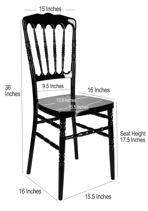 40 Chair Pack Black Steel Skeleton™ Resin Napoleon Chair