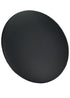 Black Licorice Round Vinyl Panel Back Back Cushion