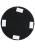 Black Licorice Round Vinyl Panel Back Back Cushion