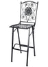 Barcelona Bistro Barstool Black with Square Seat and Back by Chivari (Per Chair Price Shown - Sold only in Quantities of 2)