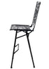 Barcelona Bistro Barstool Black with Square Seat and Back by Chivari (Per Chair Price Shown - Sold only in Quantities of 2)