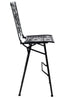 Barcelona Bistro Barstool Black with Square Seat and Back by Chivari (Per Chair Price Shown - Sold only in Quantities of 2)