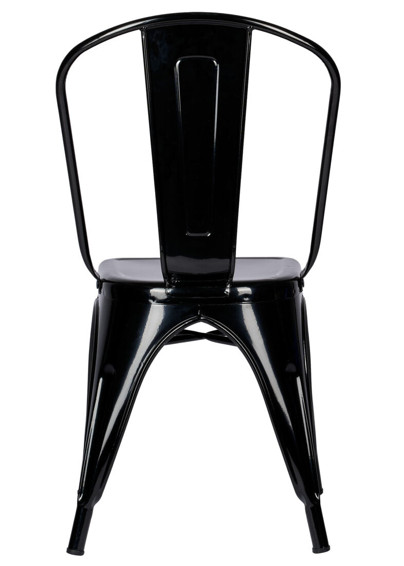 Black Hi Gloss Steelix Tolix Style Metal Restaurant Chair – Ships Fully Assembled CTMB-AX-T