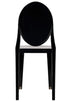 Black Resin Oval Back Victoria Ghost Chair