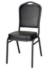 Black Vinyl on Black Frame Crown Banquet Chair by Chivari CQCVBB-ZF-T