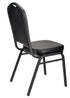 Black Vinyl on Black Frame Crown Banquet Chair by Chivari CQCVBB-ZF-T