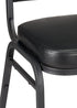 Black Vinyl on Black Frame Crown Banquet Chair by Chivari CQCVBB-ZF-T