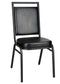 Black Vinyl on Black Vein Steel Frame Square Back Banquet Chair by Chivari CQSVB-ZF-T