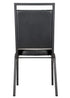 Black Vinyl on Black Vein Steel Frame Square Back Banquet Chair by Chivari CQSVB-ZF-T