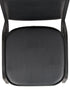 Black Vinyl on Black Vein Steel Frame Square Back Banquet Chair by Chivari CQSVB-ZF-T