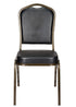 Black Vinyl on Gold Vein Frame Crown Banquet Chair by Chivari CQCVBU-ZF-T