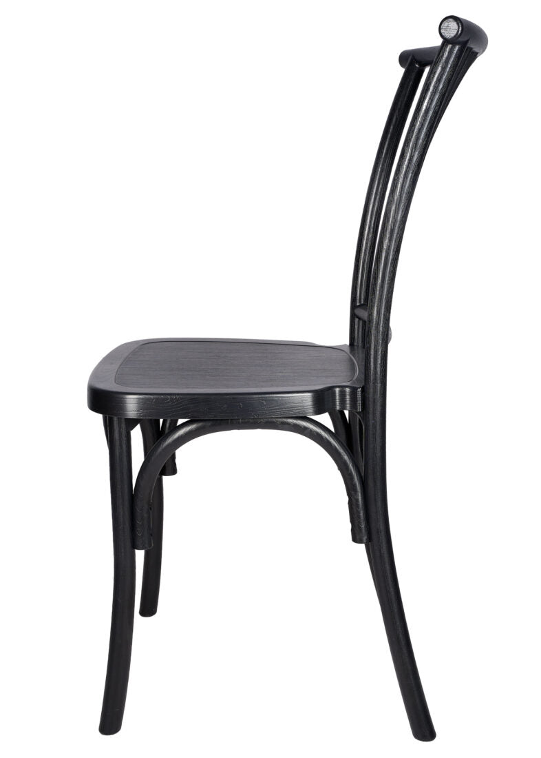 Matte Black ToughResin Willow Chair CWRB-ZG-T